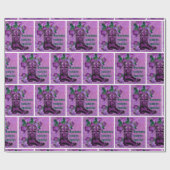 Paarse cowboy met Rozen... je bent speciaal Cadeaupapier (Vlak)