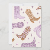 Paarse Cowgirl eerste verjaardag Kaart (Achterkant)