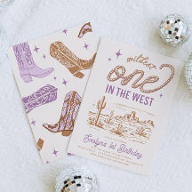 Paarse Cowgirl eerste verjaardag