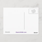 Paarse Coyote Wolf Kleurrijk Zuidwesters Ontwerp Briefkaart (Achterkant)