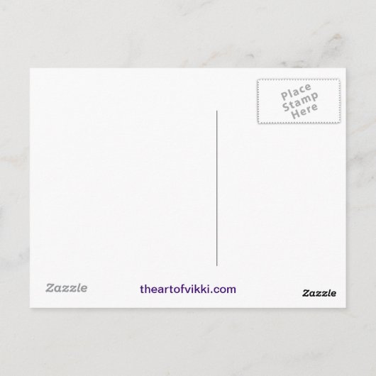 Paarse Coyote Wolf Kleurrijk Zuidwesters Ontwerp Briefkaart (Achterkant)