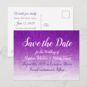 Paarse Crackle Persoonlijk sparen het Briefkaart v (Voorkant / Achterkant)