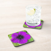 Paarse Cranesbill Geranium Floral Bier Onderzetter (Rechterzijde)