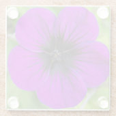 Paarse Cranesbill Geranium Floral Glazen Onderzetter (Achterkant)