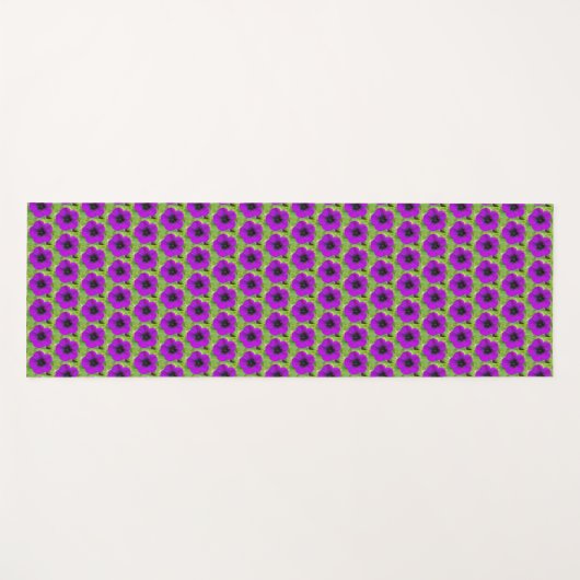 Paarse Cranesbill Geranium Floral Pattern Yogamat (Voorkant (horizontaal))