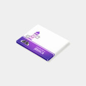 Paarse Crayon, gepersonaliseerd Post-it® Notes (Schuin)