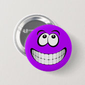 Paarse Crazy Eyes Face Ronde Button 5,7 Cm (Voorkant /achterkant)
