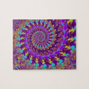 Paarse Crazy Fractal Legpuzzel