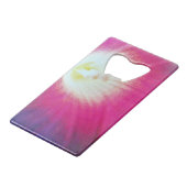 Paarse creditcard Fles Open Creditkaart Flessenopener (Voorkant Gekanteld)