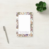 Paarse Crème Ivoor Bloemige Bijbeltekst Post-it® Notes (Kantoor)