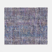 paarse crème visgraat fleece deken (Voorkant (Horizontaal))