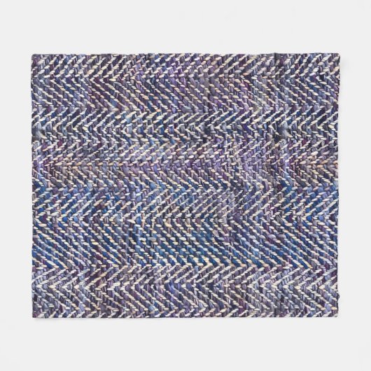  paarse crème visgraat fleece deken (Voorkant (Horizontaal))