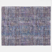  paarse crème visgraat fleece deken (Voorkant (Horizontaal))