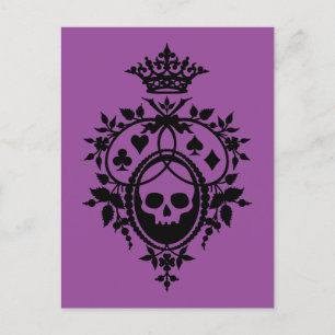 Paarse Crest met Briefkaart van de schedel en de t