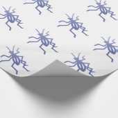 Paarse Cricket Gift Wrapping Paper Cadeaupapier (Hoek)