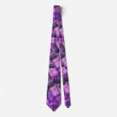 Paarse Crisscross Tartan Design, Stropdas (Voorkant)