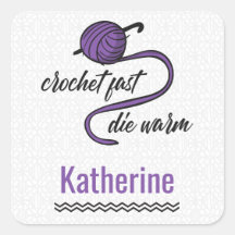 Paarse Crochet Fast, Die Warm