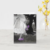 Paarse Crocs Kaart (Gele Bloem)