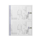 Paarse Crocus 5 en 1 Dagelijks Notitieblok van de (Linkerzijde)