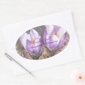 PAARSE CROCUS DIE EENVOUDIGER LOPEN ... OVALE STICKER (Envelop)