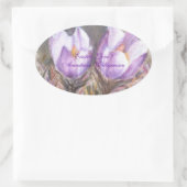 PAARSE CROCUS DIE EENVOUDIGER LOPEN ... OVALE STICKER (Tas)