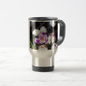 Paarse crocus en haaspaaseieren reisbeker (Voorkant rechts)