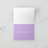 Paarse Crocus Flower Saffron Stigma Hartelijk dank Bedankkaart (Binnen)