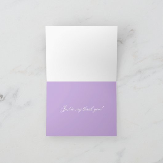 Paarse Crocus Flower Saffron Stigma Hartelijk dank Bedankkaart (Binnen)