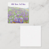 Paarse Crocus Flowers op Spring Hill  Notitiekaartje (Voorkant / Achterkant)