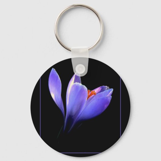 Paarse CROCUS Sleutelhanger (Voorkant)