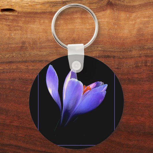 Paarse CROCUS Sleutelhanger (Voorkant)
