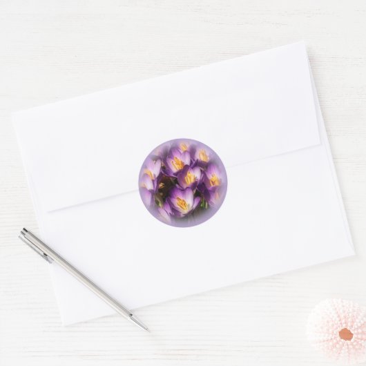 Paarse Crocus Stickers (Envelop)