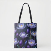 Paarse Crocus Tote Bag (Voorkant)