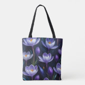 Paarse Crocus Tote Bag (Achterkant)