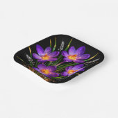 Paarse Crocus Trouwbord Papieren Bordje (Gebogen)