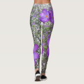 Paarse Crocuses Spring Flowers Leggings (Achterkant)