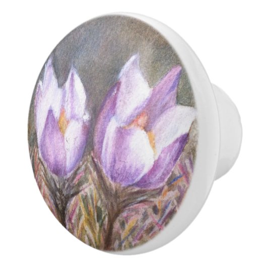 PAARSE CROCUSSEN CERAMIC KNOB KERAMISCHE KNOP (Rechts)