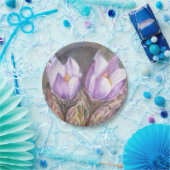 PAARSE CROCUSSEN PAPIEREN BORDJE (Feest)