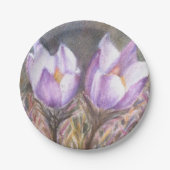 PAARSE CROCUSSEN PAPIEREN BORDJE (Voorkant)