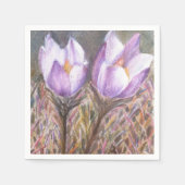 PAARSE CROCUSSEN PAPIERNAPKINS SERVETTEN (Voorkant)