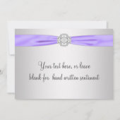 Paarse Cross Elegant Christelijk Dank u kaart (Achterkant)