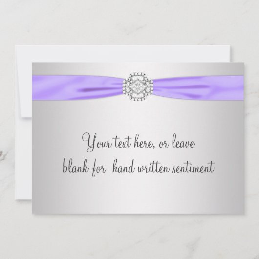 Paarse Cross Elegant Christelijk Dank u kaart (Achterkant)