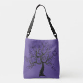 Paarse Crossbody Bag met Tree - Kies Kleur Tas (Achterkant)