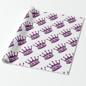 Paarse crown Gift Wrap Cadeaupapier (Uitgerold)
