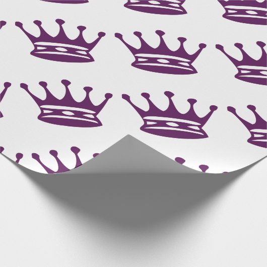 Paarse crown Gift Wrap Cadeaupapier (Hoek)