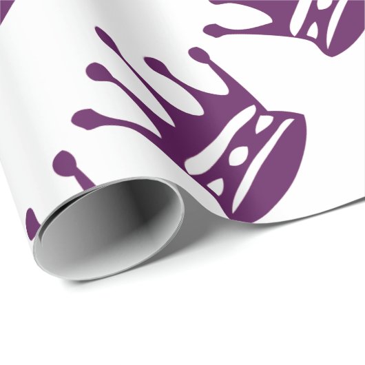 Paarse crown Gift Wrap Cadeaupapier (Rol Hoek)