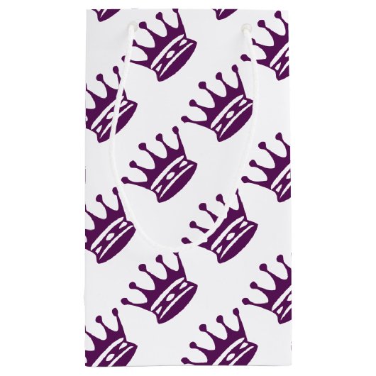 Paarse crown Gift Wrap Klein Cadeauzakje (Achterkant)