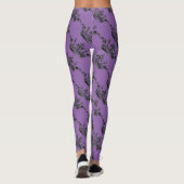 Paarse Crown Sporty Athleisure Leggings (Achterkant)