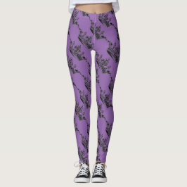 Paarse Crown Sporty Athleisure Leggings
