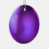 Paarse Crystal Ball Keramisch Ornament (Rechts)